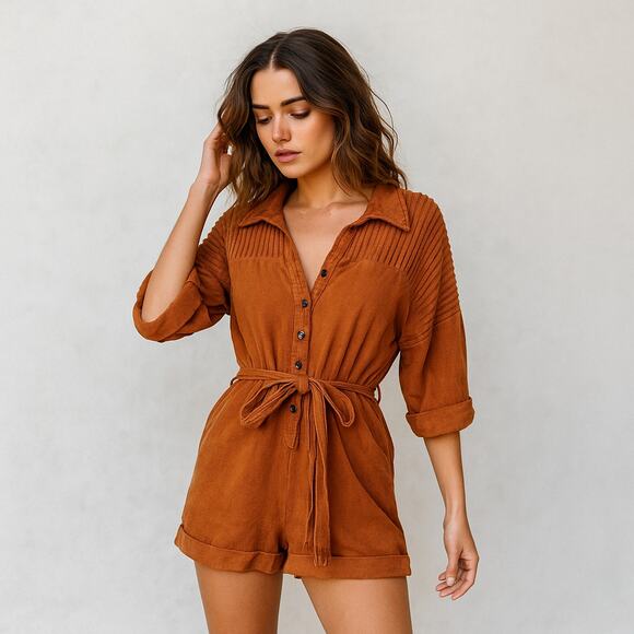 SPELL & The Gypsy Collective Rani Romper in copper size XS - Picture 1 of 9